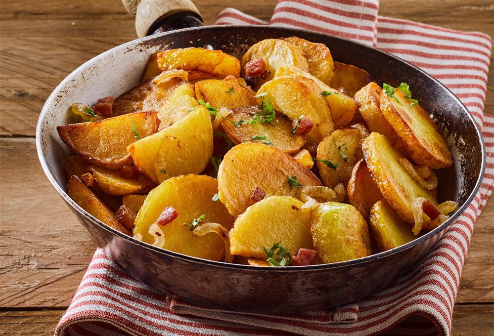 Wild - Bratkartoffeln mit Schinkenwürfeln gegart, pfannenfertig, 2 kg Beutel
